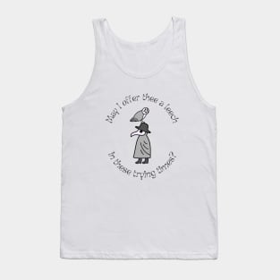 Cute Plague Doctor with an Owl Tank Top